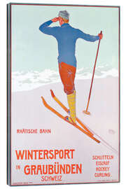 Canvastavla Winter sports in Graubünden, Switzerland