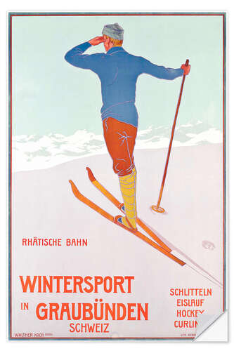 Adesivo murale Winter sports in Graubünden, Switzerland