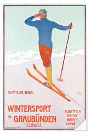 Adesivo murale Winter sports in Graubünden, Switzerland