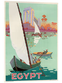 Tableau en verre acrylique Egypt - H. Hashim - Vintage Travel Collection