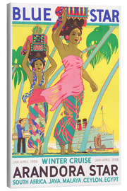 Tableau sur toile Arandora Star - South Africa, Java, Malaya, Ceylon, Egypt - Vintage Travel Collection