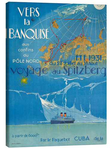 Canvas-taulu Vers la banquise - Voyage au Spitzberg