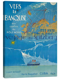 Canvas-taulu Vers la banquise - Voyage au Spitzberg - Vintage Travel Collection