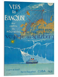 Quadro em plexi-alumínio Vers la banquise - Voyage au Spitzberg - Vintage Travel Collection