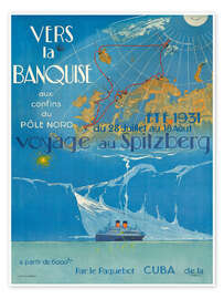 Wall print Vers la banquise - Voyage au Spitzberg - Vintage Travel Collection