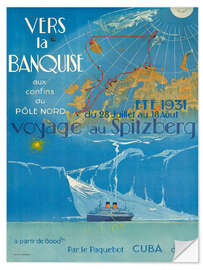 Sticker mural Vers la banquise - Voyage au Spitzberg - Vintage Travel Collection