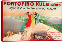 Canvas print Portofino Kulm - Vintage Travel Collection