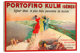 Holzbild Portofino Kulm - Vintage Travel Collection