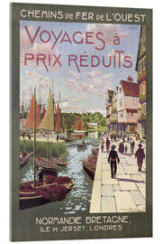 Quadro em acrílico Voyages à Prix Réduits, Normandie Bretagne - Vintage Travel Collection