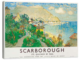 Canvastavla Scarborough - It's Quicker By Rail