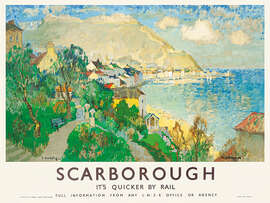 Magnettafel Scarborough - It's Quicker By Rail