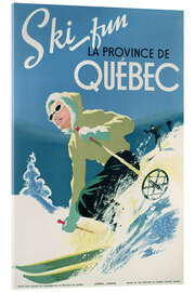 Acrylic print Ski Fun - Québec - Vintage Ski Collection