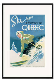 Gerahmter Kunstdruck Ski Fun - Québec