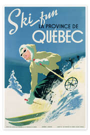 Wall print Ski Fun - Québec - Vintage Ski Collection