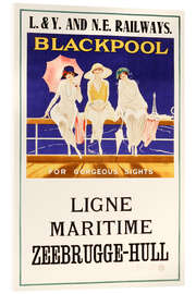 Cuadro de metacrilato Blackpool - Ligne Maritime Zeebrugge-Hull - Vintage Travel Collection
