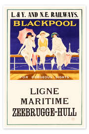 Obra artística Blackpool - Ligne Maritime Zeebrugge-Hull - Vintage Travel Collection