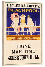 Holzbild Blackpool - Ligne Maritime Zeebrugge-Hull - Vintage Travel Collection