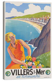 Tableau sur toile Villers-sur-Mer en Normandie - Vintage Travel Collection