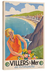 Holzbild Villers-sur-Mer en Normandie - Vintage Travel Collection