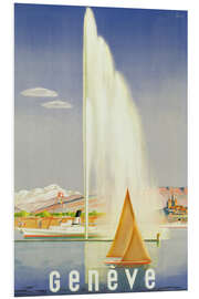 Foam board print Genève (Geneva) - Vintage Travel Collection