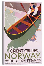 Canvas print Orient Cruises - Norway - Vintage Travel Collection