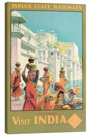 Canvas-taulu Indian State Railways - Visit India - Vintage Travel Collection