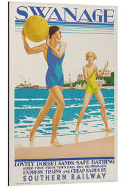 Tableau en aluminium Swange - Lovely Dorset Sands - Vintage Travel Collection