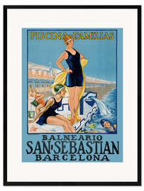 Framed art print Balneario San Sebastian, Barcelona - Vintage Travel Collection