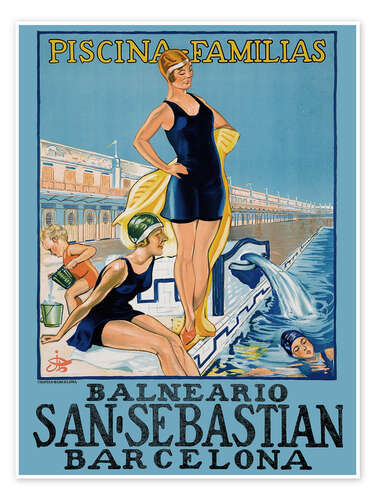 Plakat Balneario San Sebastian, Barcelona