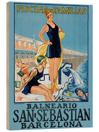 Holzbild Balneario San Sebastian, Barcelona - Vintage Travel Collection