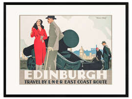 Inramat konsttryck Edinburgh - East Coast Route