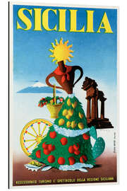 Aluminium print Sicilia - Vintage Travel Collection