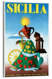 Leinwandbild Sicilia - Vintage Travel Collection