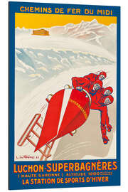 Tableau en aluminium Luchon Superbagnères - Chemins de Fer du Midi
