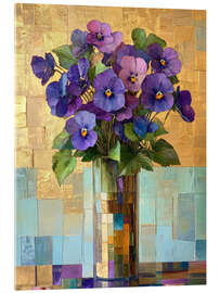 Acrylic print Bouquet of violets - DejaReve