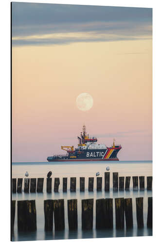 Alubild Abendstimmung an der Ostsee