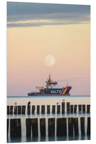 Hartschaumbild Abendstimmung an der Ostsee