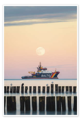 Poster Abendstimmung an der Ostsee