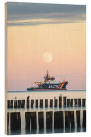 Holzbild Abendstimmung an der Ostsee - Nils Steiner