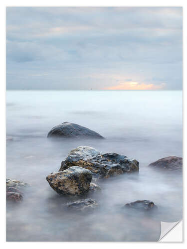 Selvklæbende plakat Sunrise on the Baltic Sea