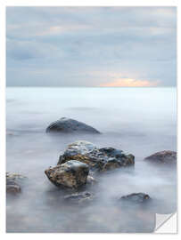 Selvklæbende plakat Sunrise on the Baltic Sea