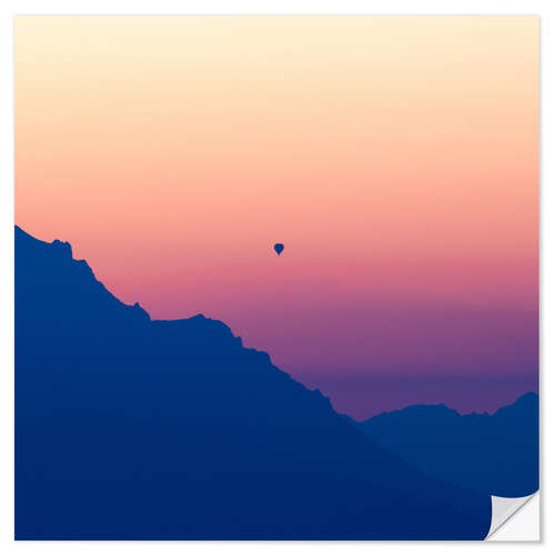 Wall sticker Sunrise in the Austrian Alps