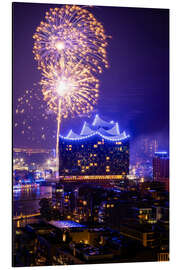 Aluminium print Fireworks over Hamburg - Nils Steiner
