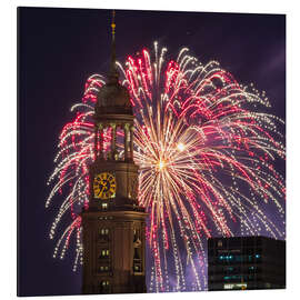 Alubild Feuerwerk, Hamburg