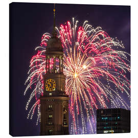 Lienzo Fireworks, Hamburg - Nils Steiner