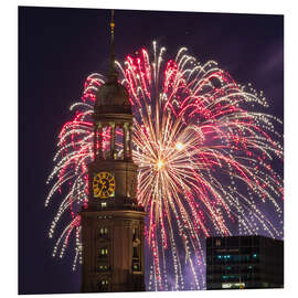 Hartschaumbild Feuerwerk, Hamburg
