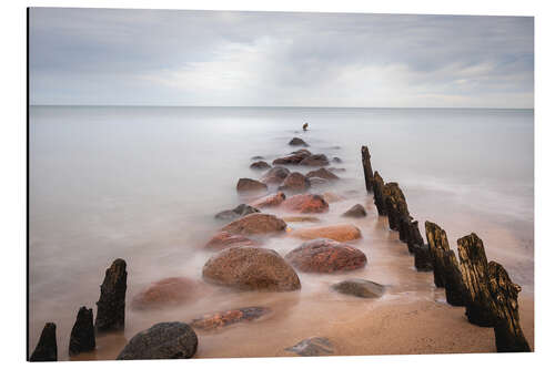 Aluminium print Stones by the sea