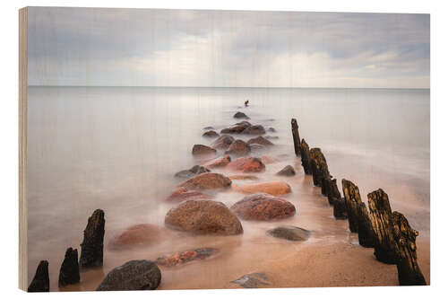 Wood print Stones by the sea