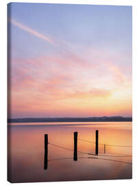 Canvastavla Sunrise at the lake - Nils Steiner