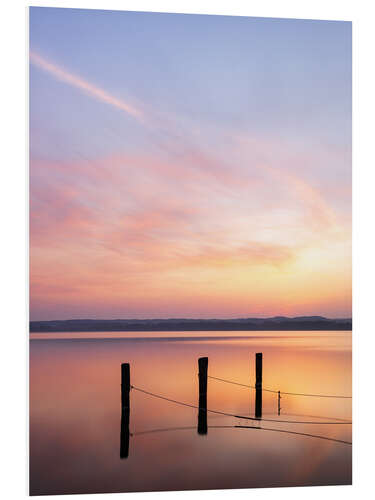 PVC-taulu Sunrise at the lake